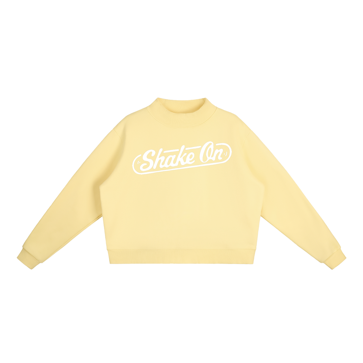 Essential Fleece Mock-Neck Crew Sweatshirt