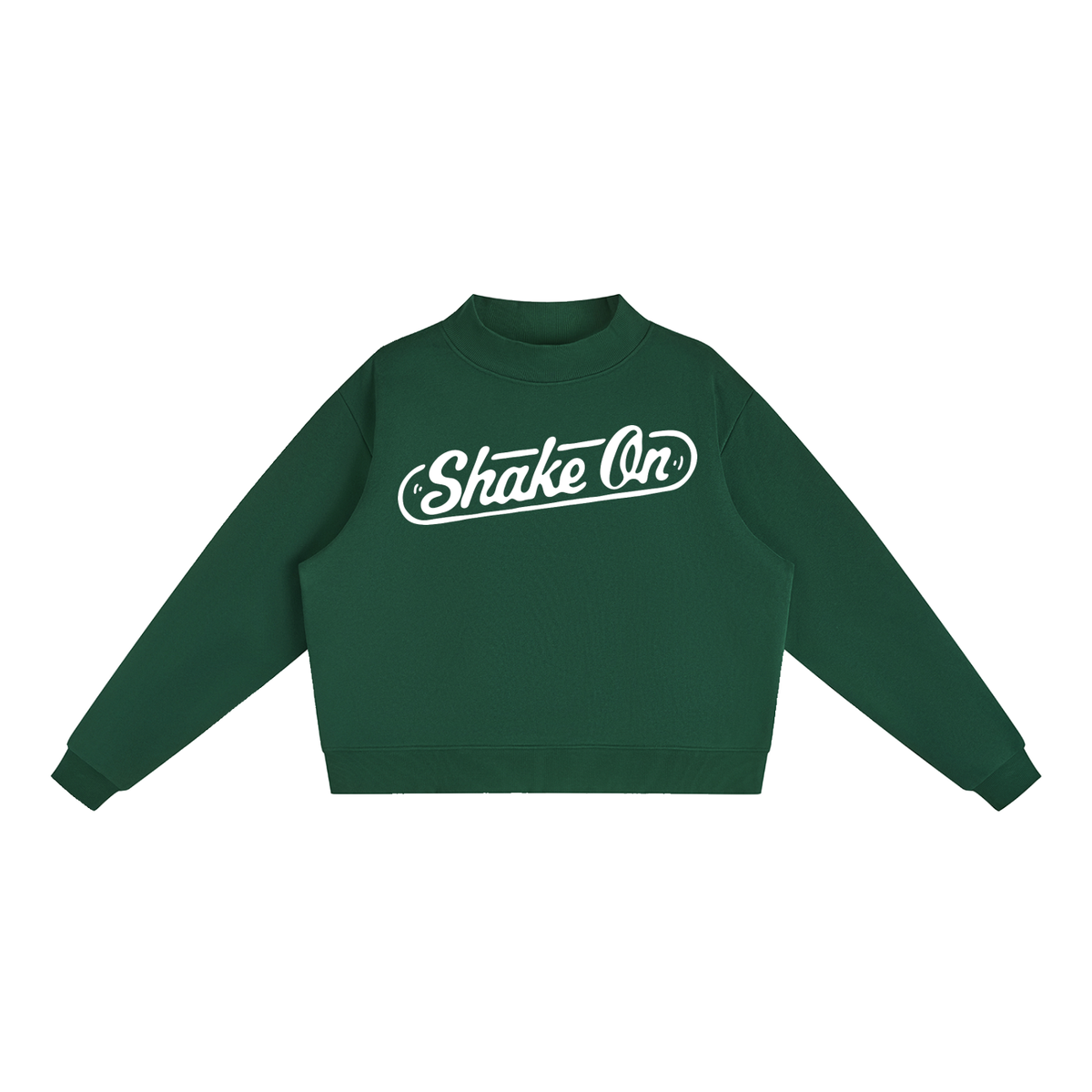 Essential Fleece Mock-Neck Crew Sweatshirt