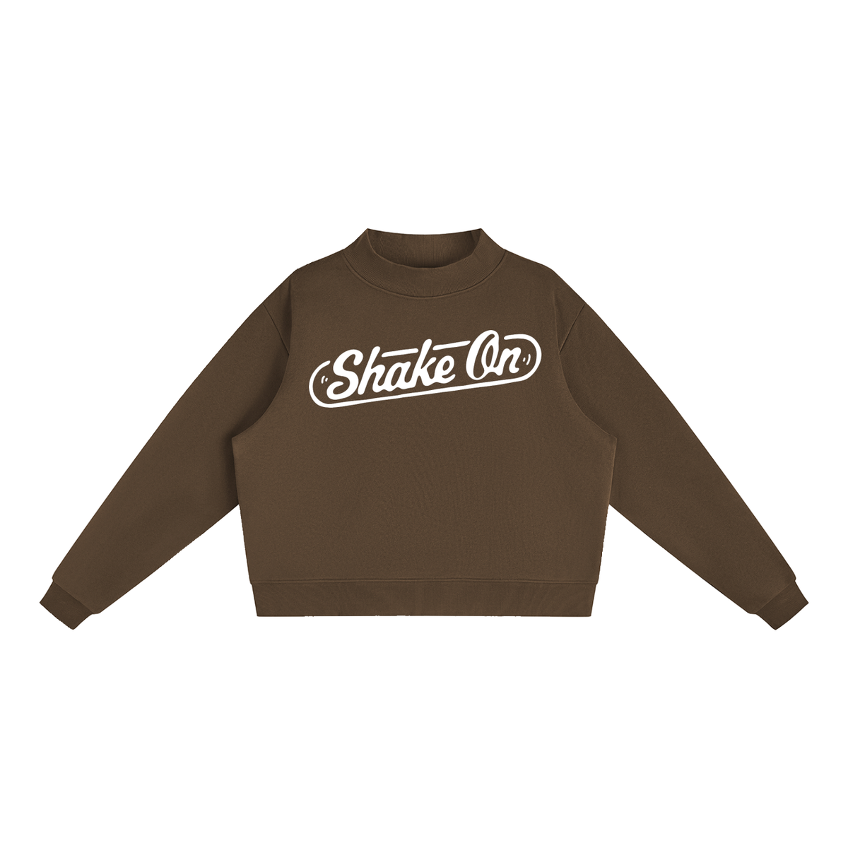 Essential Fleece Mock-Neck Crew Sweatshirt