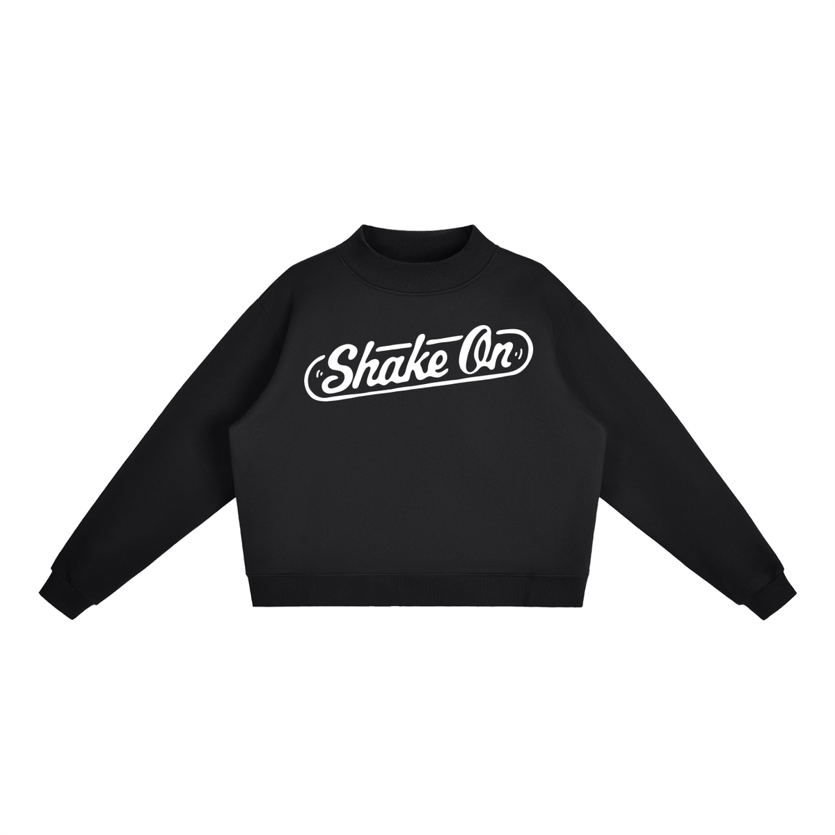 Essential Fleece Mock-Neck Crew Sweatshirt