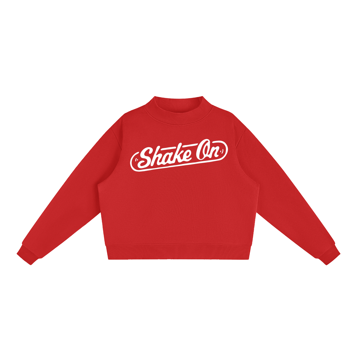 Essential Fleece Mock-Neck Crew Sweatshirt