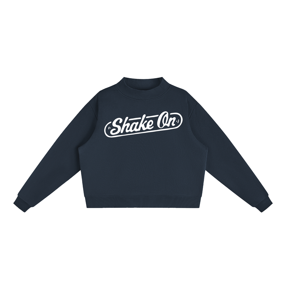 Essential Fleece Mock-Neck Crew Sweatshirt